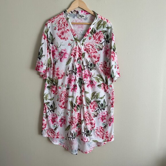 Show Me Your Mumu Floral Print V-Neck Tunic Nightgown - Picture 2 of 9